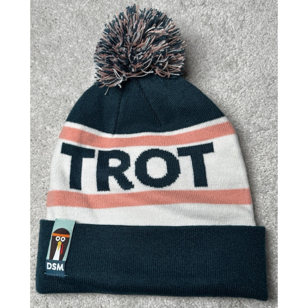 Des Moines Iowa Turkey Trot Winter Hat Cap 5k Race Beanie Toboggan Adult OSFA